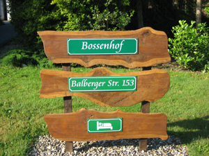 Foto - Schild vom Bossenhof